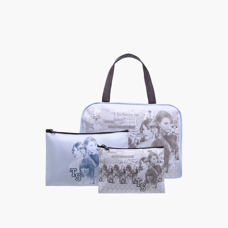 LIFESTYLE Taylor Swift Print 3-Piece Cosmetic Bag Set - Image 1